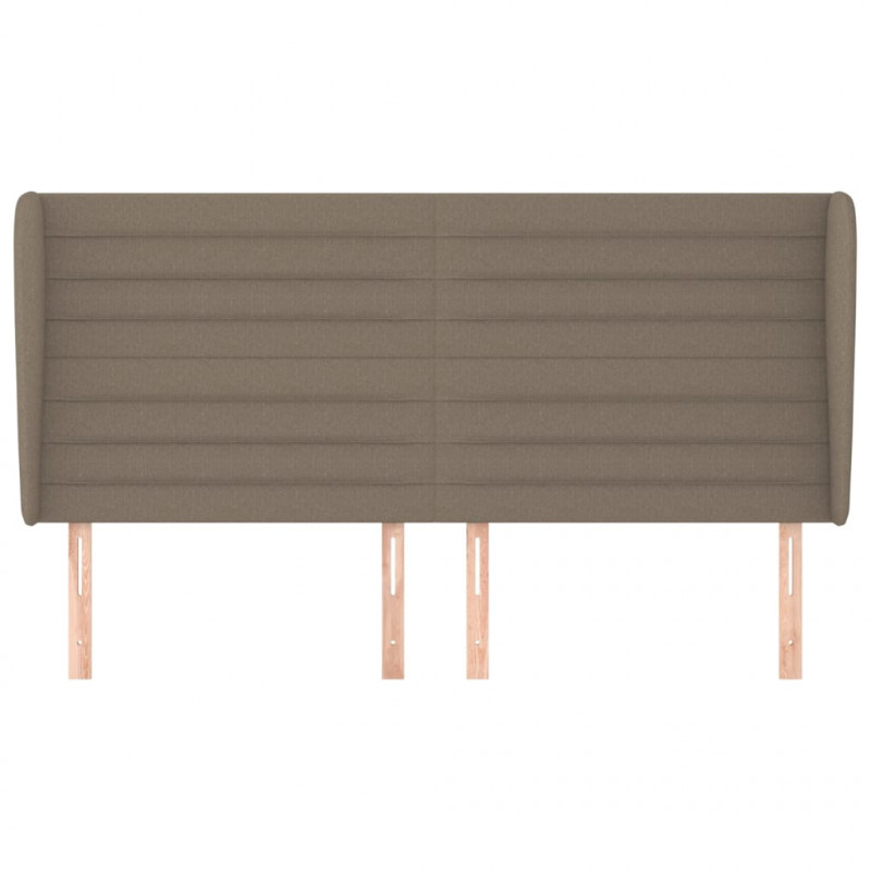 Zagłówek uszak, taupe, 163x23x118/128 cm, tkanina