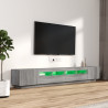 Zestaw 3 szafek TV z oświetleniem LED, szary dąb sonoma