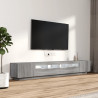 Zestaw 3 szafek TV z oświetleniem LED, szary dąb sonoma