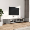 Zestaw 3 szafek TV z oświetleniem LED, szary dąb sonoma