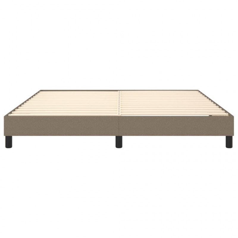 Rama łóżka bez materaca, taupe, 180x200 cm, obita tkaniną