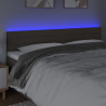 Zagłówek do łóżka z LED, taupe, 200x5x78/88 cm, tkanina