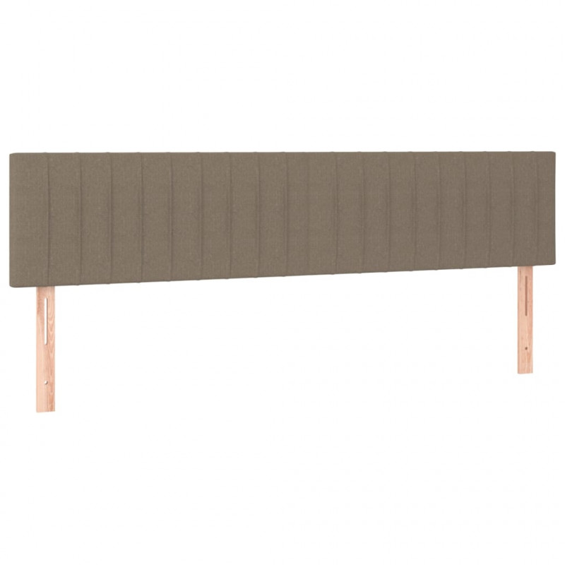 Zagłówek do łóżka z LED, taupe, 180x5x78/88 cm, tkanina