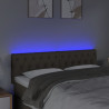 Zagłówek do łóżka z LED, taupe, 160x7x78/88 cm, tkanina