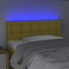 Zagłówek do łóżka z LED, zielony, 100x5x78/88 cm, tkanina