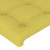 Zagłówek do łóżka z LED, zielony, 100x5x78/88 cm, tkanina
