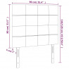Zagłówek do łóżka z LED, czarny, 90x5x118/128 cm, tkanina