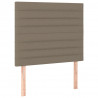Zagłówek do łóżka z LED, taupe, 90x5x118/128 cm, tkanina