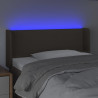 Zagłówek do łóżka z LED, taupe, 103x16x78/88 cm, tkanina