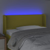 Zagłówek do łóżka z LED, zielony, 103x16x78/88 cm, tkanina