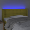Zagłówek do łóżka z LED, zielony, 103x16x78/88 cm, tkanina