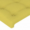 Zagłówek do łóżka z LED, zielony, 103x16x78/88 cm, tkanina