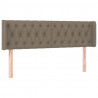 Zagłówek do łóżka z LED, taupe, 163x16x78/88 cm, tkanina