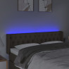 Zagłówek do łóżka z LED, taupe, 163x16x78/88 cm, tkanina
