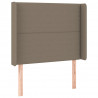 Zagłówek do łóżka z LED, taupe, 103x16x118/128 cm, tkanina