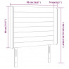 Zagłówek do łóżka z LED ciemnoniebieski 93x16x118/128cm aksamit