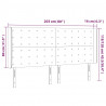 Zagłówek do łóżka z LED ciemnoniebieski, 203x16x118/128 cm