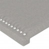 Rama łóżka bez materaca, jasnoszara, 100x200 cm, obita tkaniną