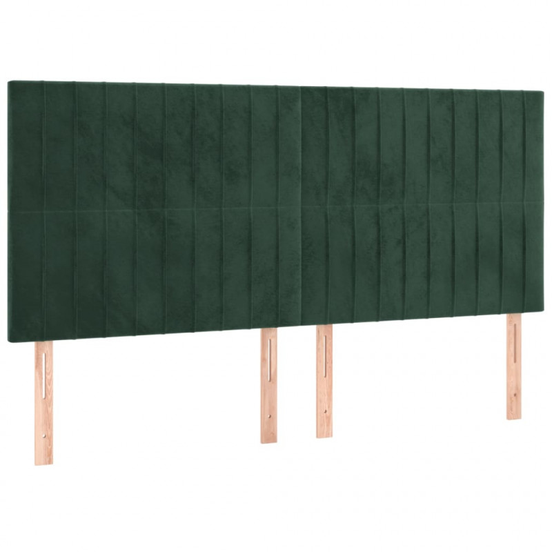 Łóżko kontynentalne z materacem, ciemnozielone, 180x200 cm