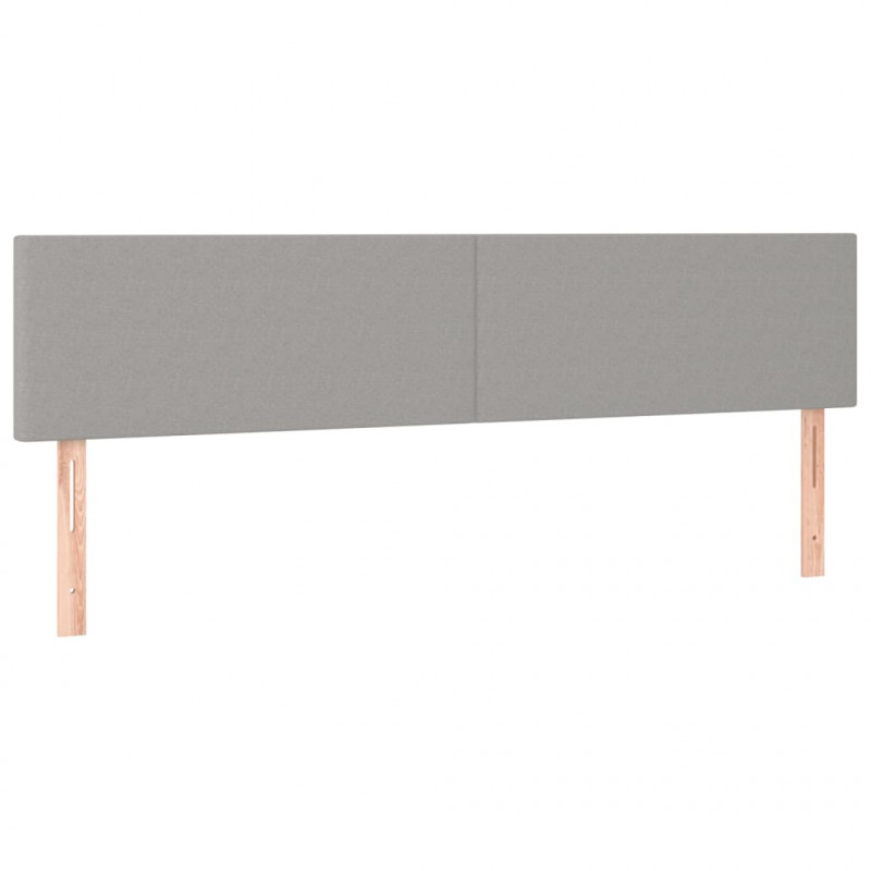 Łóżko kontynentalne z materacem, jasnoszare, tkanina 160x200 cm