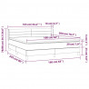 Łóżko kontynentalne z materacem, taupe, tkanina, 160x200 cm