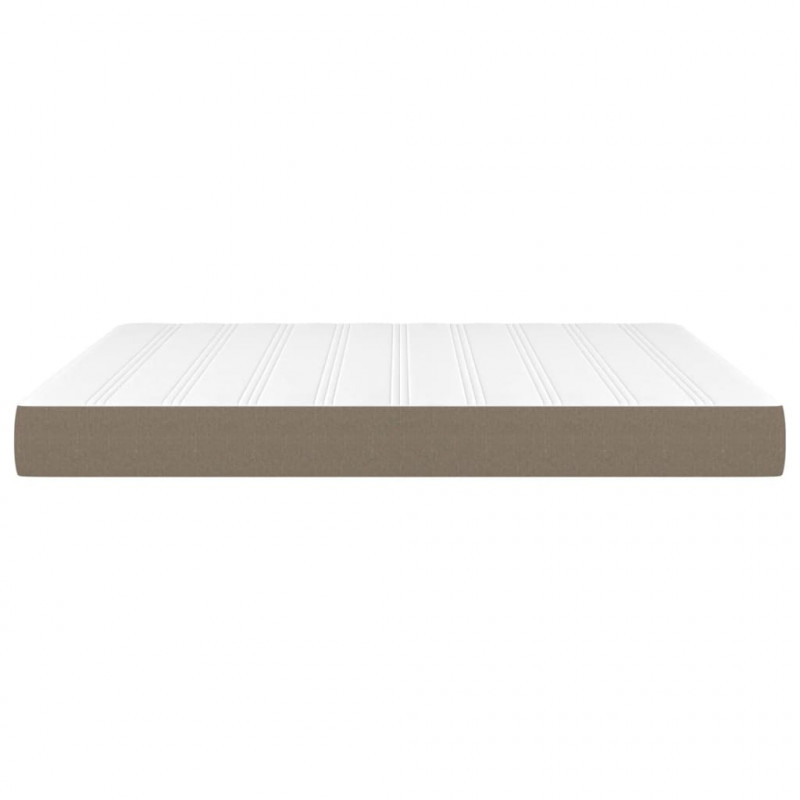 Materac kieszeniowy, kolor taupe, 180x200x20 cm, tkanina
