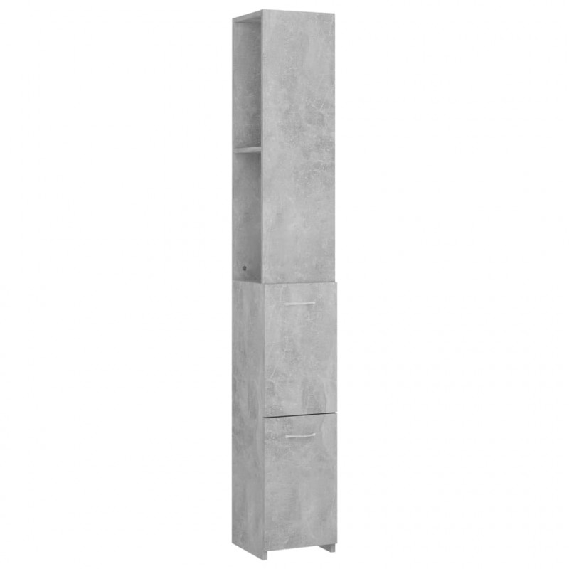 Szafka łazienkowa, szarość betonu, 25x26,5x170 cm