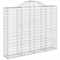 Kosze gabionowe, 10 szt, 200x30x160/180cm, galwanizowane żelazo