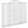 Kosze gabionowe, 10 szt, 200x30x160/180cm, galwanizowane żelazo