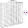 Kosze gabionowe, 20 szt, 200x50x180/200cm, galwanizowane żelazo