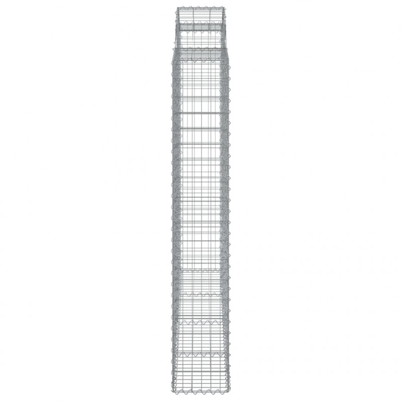 Kosze gabionowe, 20 szt, 200x50x180/200cm, galwanizowane żelazo