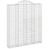 Kosze gabionowe, 11 szt, 200x30x220/240cm, galwanizowane żelazo