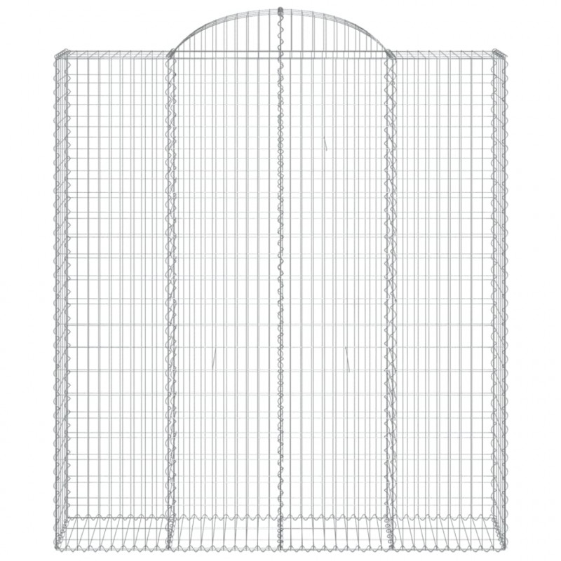 Kosze gabionowe, 15 szt, 200x50x220/240cm, galwanizowane żelazo