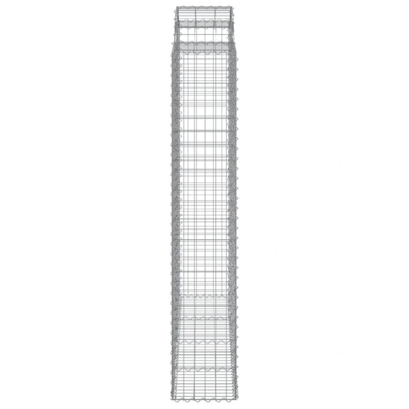 Kosze gabionowe, 15 szt, 200x50x220/240cm, galwanizowane żelazo