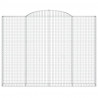 Kosze gabionowe, 5 szt, 300x30x220/240 cm, galwanizowane żelazo