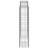 Kosze gabionowe, 7 szt, 300x50x200/220 cm, galwanizowane żelazo