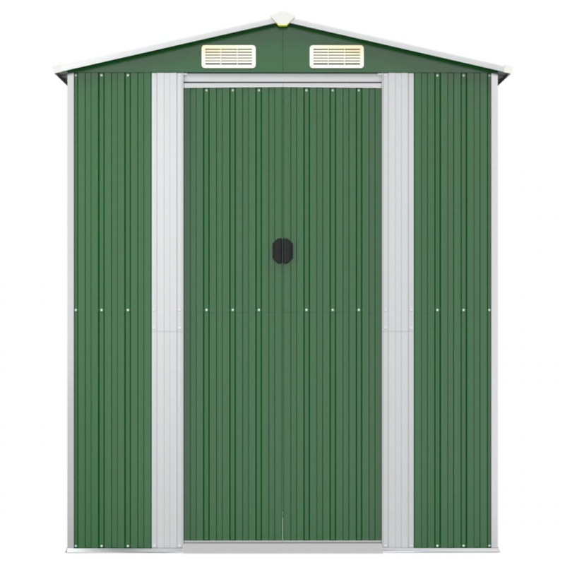 Szopa ogrodowa, zielona, 192x1021x223 cm, stal galwanizowana