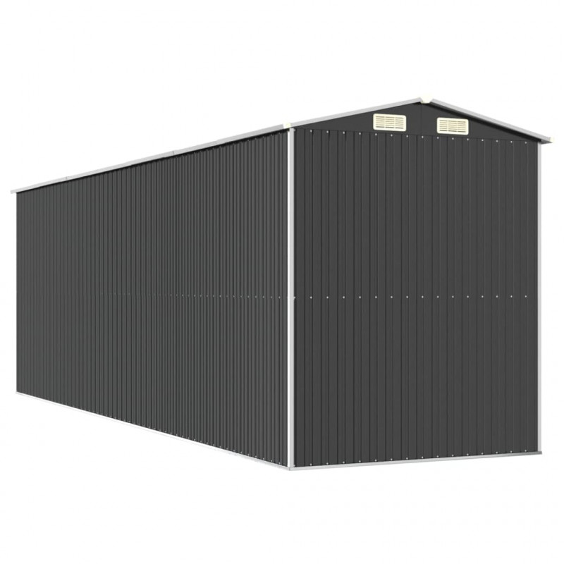 Szopa ogrodowa, antracytowa, 192x606x223 cm, stal galwanizowana