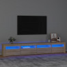 Szafka TV z oświetleniem LED, dąb sonoma, 240x35x40 cm