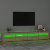 Szafka TV z oświetleniem LED, dąb sonoma, 240x35x40 cm