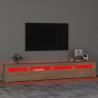 Szafka TV z oświetleniem LED, dąb sonoma, 240x35x40 cm