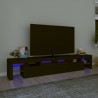 Szafka pod TV z oświetleniem LED, czarna, 230x36,5x40 cm