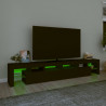 Szafka pod TV z oświetleniem LED, czarna, 230x36,5x40 cm