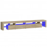 Szafka pod TV z oświetleniem LED, dąb sonoma, 260x36,5x40 cm