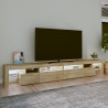 Szafka pod TV z oświetleniem LED, dąb sonoma, 260x36,5x40 cm