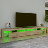 Szafka pod TV z oświetleniem LED, dąb sonoma, 260x36,5x40 cm