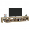 Szafka pod TV z oświetleniem LED, dąb sonoma, 260x36,5x40 cm