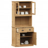 Kredens VIGO, 78x40x175 cm, lite drewno sosnowe