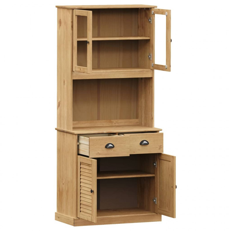 Kredens VIGO, 78x40x175 cm, lite drewno sosnowe