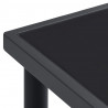 9-cz. zestaw mebli do ogrodu, czarny, stal i textilene